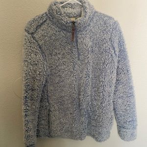 Lined Sherpa half zip sweater